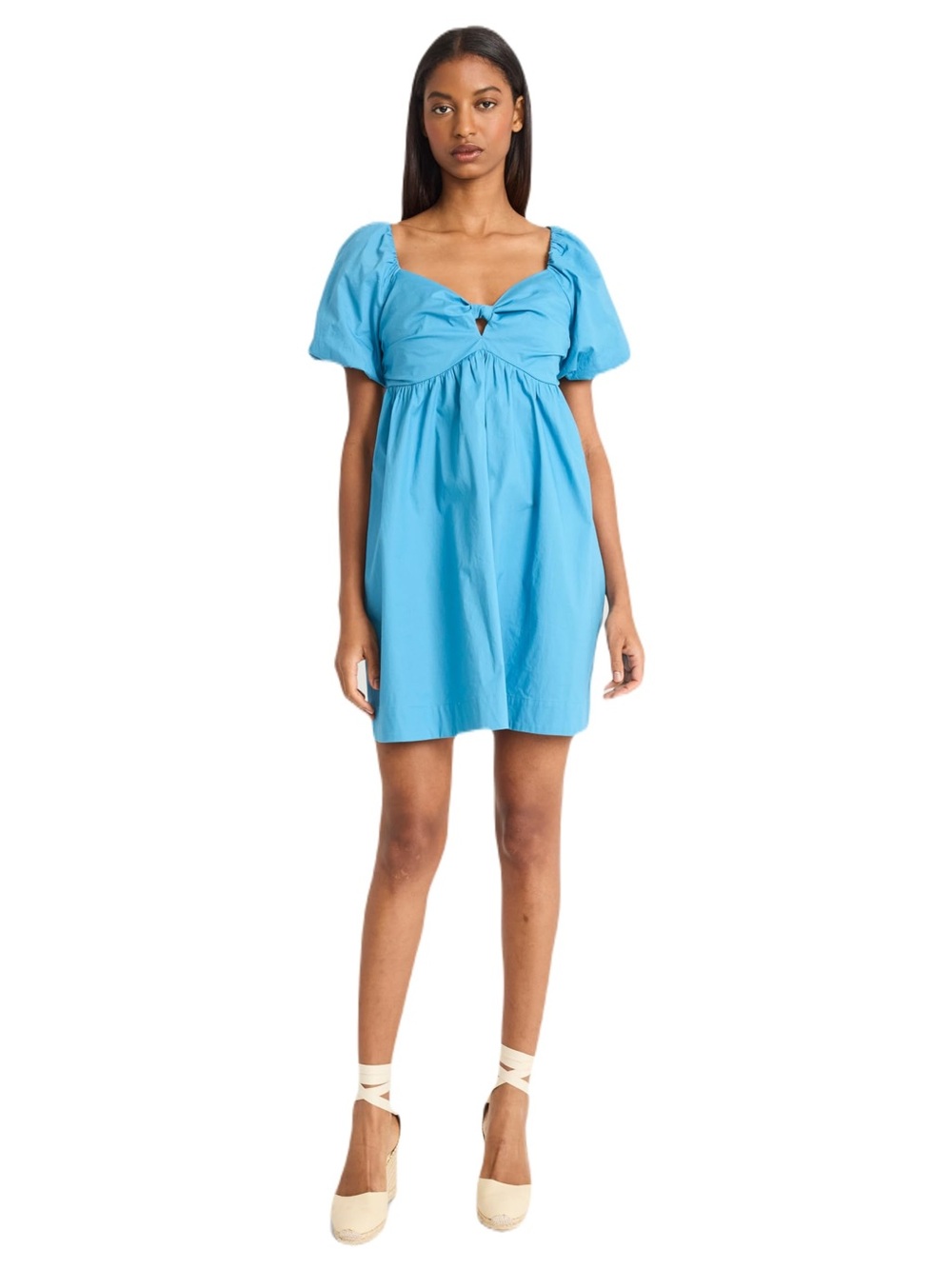 The Good Journey Dream Stretch Poplin Mini Dress Women’s US Size 4 Cendre Blue